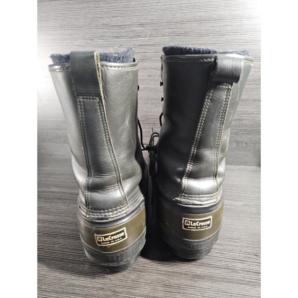 Lacrosse Iceman Insulated Rubber Boots Steel Shank Leather Upper Shoe Size 11 - Picture 5 of 7